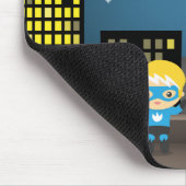 Skyline Cute Superheld voor kinderen Muismat (Hoek)