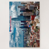 Skyline Dallas Texas. Jigzaag Puzzle Legpuzzel (Verticaal)