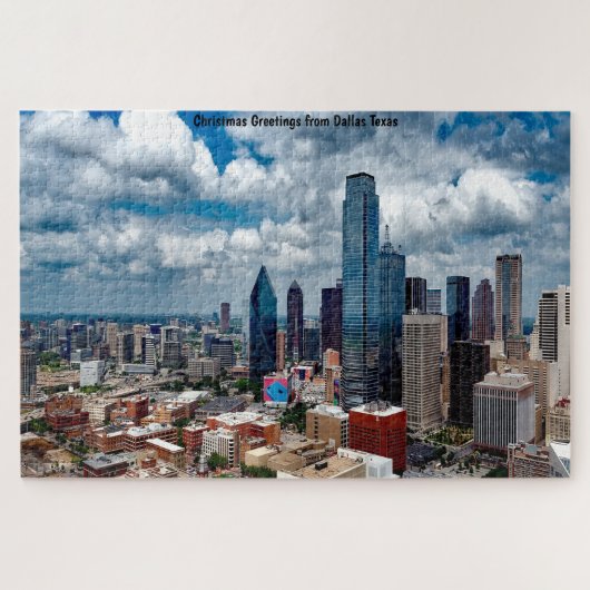 Skyline Dallas Texas. Jigzaag Puzzle Legpuzzel (Horizontaal)