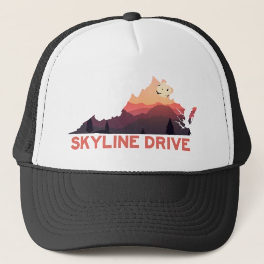 Skyline Drive Shenandoah National Park Virginia Ma Trucker Pet (Voorkant)