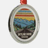 Skyline Drive Shenandoah Virginia Mountains Metalen Ornament (Rechts)