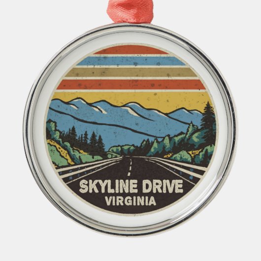 Skyline Drive Shenandoah Virginia Mountains Metalen Ornament (Voorkant)
