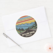 Skyline Drive Shenandoah Virginia Mountains Ronde Sticker (Envelop)