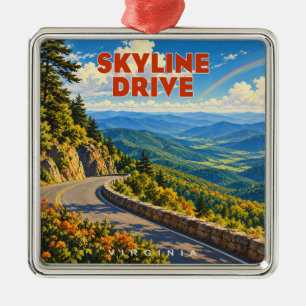 Skyline Drive Shenandoah Virginia Regenboog Metalen Ornament