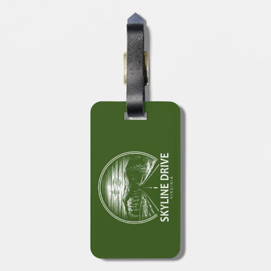 Skyline Drive Virginia Forest Bagagelabel (Achterkant verticaal)