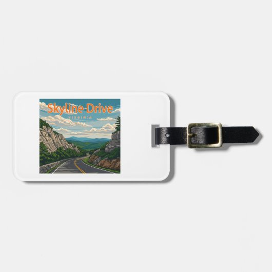 Skyline Drive Virginia Landschap Bagagelabel (Voorkant horizontaal)
