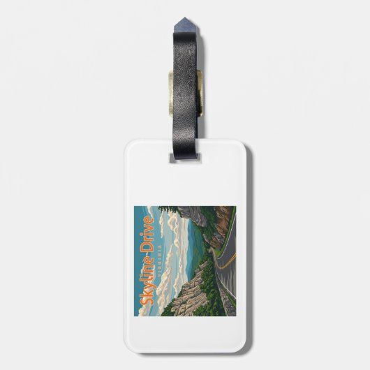 Skyline Drive Virginia Landschap Bagagelabel (Achterkant verticaal)