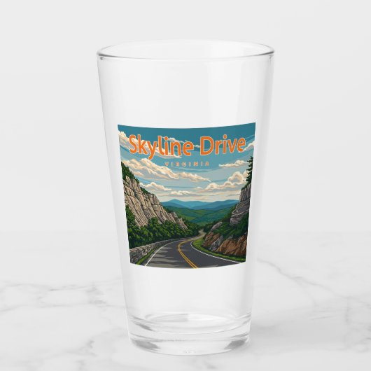 Skyline Drive Virginia Landschap Glas (Voorkant)
