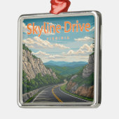 Skyline Drive Virginia Landschap Metalen Ornament (Links)
