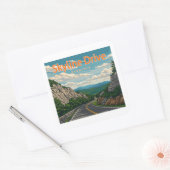 Skyline Drive Virginia Landschap Vierkante Sticker (Envelop)