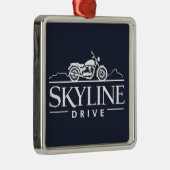 Skyline Drive Virginia Motorcycle Metalen Ornament (Rechts)