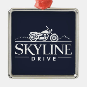 Skyline Drive Virginia Motorcycle Metalen Ornament
