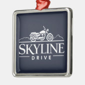 Skyline Drive Virginia Motorcycle Metalen Ornament (Links)