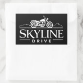 Skyline Drive Virginia Motorcycle Rechthoekige Sticker (Tas)