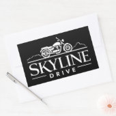 Skyline Drive Virginia Motorcycle Rechthoekige Sticker (Envelop)