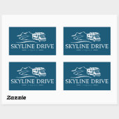 Skyline Drive Virginia Recreatievoertuig Rechthoekige Sticker (Vel)
