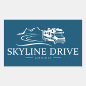 Skyline Drive Virginia Recreatievoertuig Rechthoekige Sticker (Voorkant)