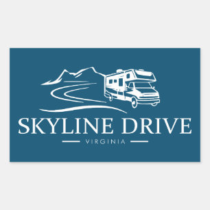 Skyline Drive Virginia Recreatievoertuig Rechthoekige Sticker