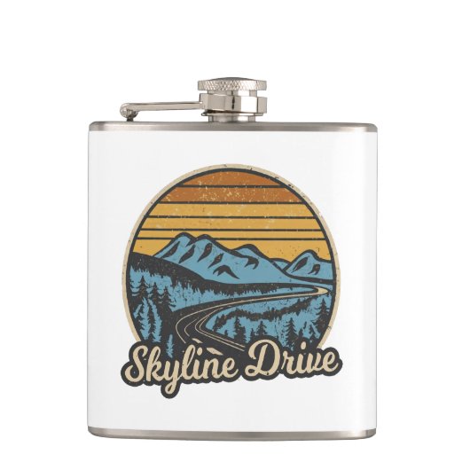 Skyline Drive Virginia Retro Heupfles (Voorkant)