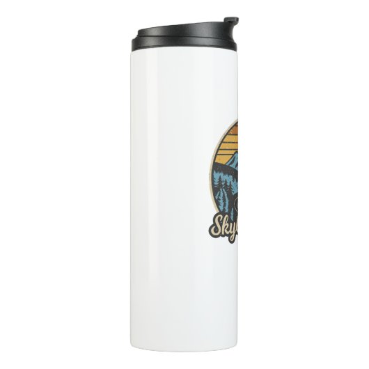 Skyline Drive Virginia Retro Thermosbeker (Gedraaid links)