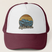 Skyline Drive Virginia Retro Trucker Pet (Voorkant)