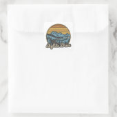 Skyline Drive Virginia Retro Vierkante Sticker (Tas)