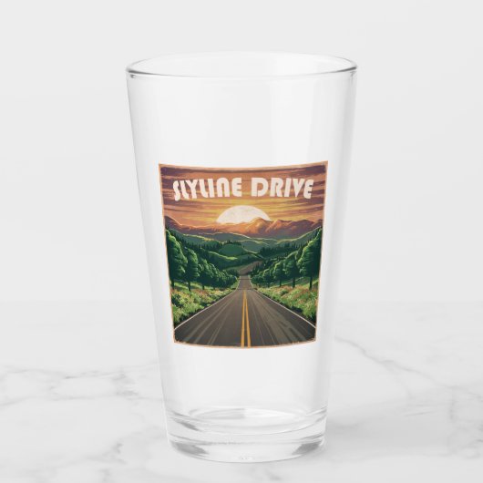 Skyline Drive Virginia Sunset Glas (Voorkant)