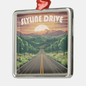 Skyline Drive Virginia Sunset Metalen Ornament (Links)