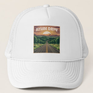 Skyline Drive Virginia Sunset Trucker Pet