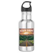 Skyline Drive Virginia Sunset Waterfles (Voorkant)