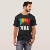 Skyline Dubai Retro Burj Khalifa United Arab Emira T-shirt (Voorkant volledig)