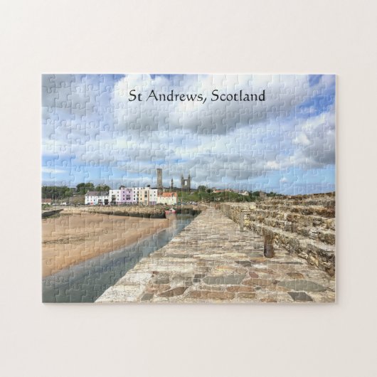 Skyline en Pier van St Andrews, Fife, Schotland Legpuzzel (Horizontaal)