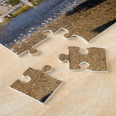 Skyline en rivier van het schilderachtige stadje I Legpuzzel (Zijkant)