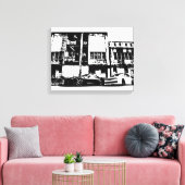 Skyline en STI zwart-wit Canvas print (Insitu (Woonkamer))