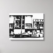 Skyline en STI zwart-wit Canvas print (Voorkant)