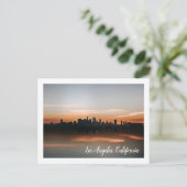 Skyline Fotografie van Los Angeles op Sunset Briefkaart (Staand voorkant)