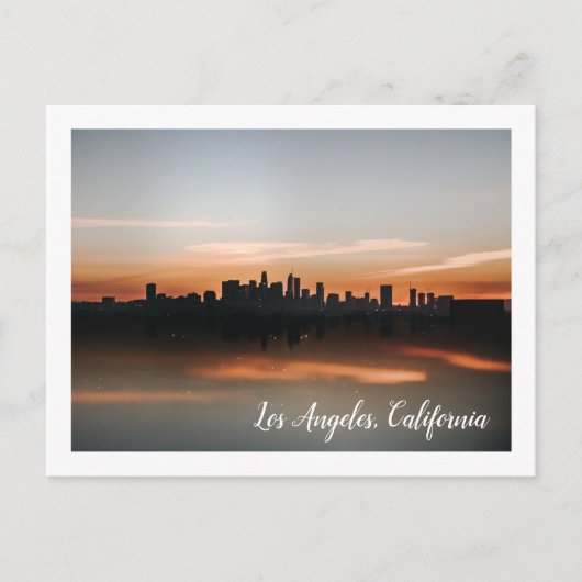 Skyline Fotografie van Los Angeles op Sunset Briefkaart (Voorkant)