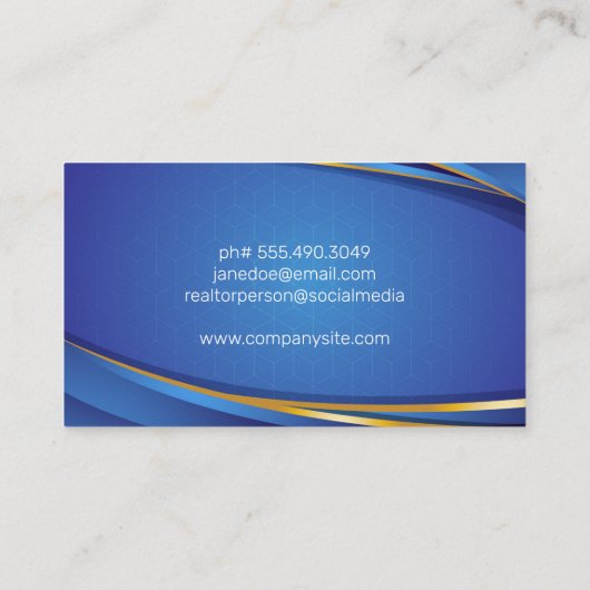 Skyline Gebouwen | Modern Geometrisch Visitekaartje (Achterkant)