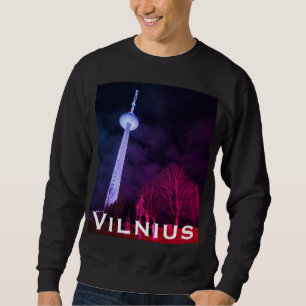Skyline Glow: Vilnius, Litouwen TV-toren Trui