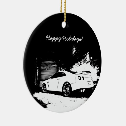 Skyline GT-R-kerstversients Keramisch Ornament (Rechts)