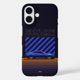 Skyline GT-R R34 Bayside Blue iPhone 16 Hoesje