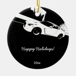 Skyline GT-R Rolling shot kerstversients Keramisch Ornament