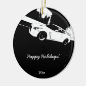 Skyline GT-R Rolling shot kerstversients Keramisch Ornament (Links)