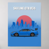 Skyline GTR34 Poster (Voorkant)