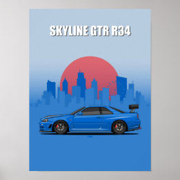Skyline GTR34 Poster