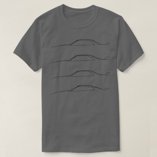 Skyline GTR familie 1 T-shirt (Design voorkant)