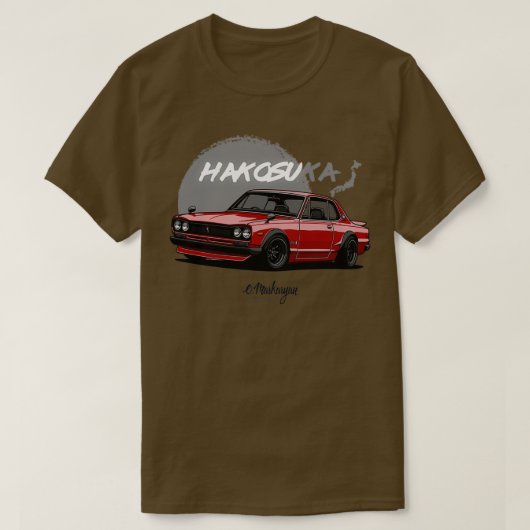 Skyline GTR Hakosuka red T-shirt (Design voorkant)