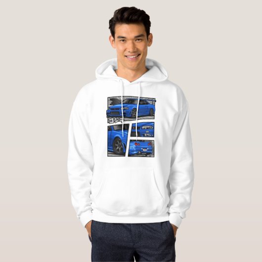 Skyline Gtr R34 Manga Lovers T-ShirtGTR R-34 Manga Hoodie (Voorkant volledig)