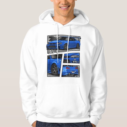 Skyline Gtr R34 Manga Lovers T-ShirtGTR R-34 Manga Hoodie (Voorkant)