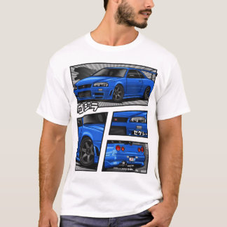 Skyline Gtr R34 Manga Lovers T-ShirtGTR R-34 Manga T-shirt